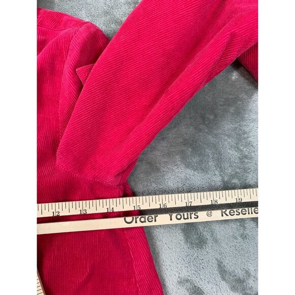 Gymboree Overcoat Girl's 9 Pink Hooded Toggle Closure Corduroy Faux Fur Cotton - Picture 5 of 16